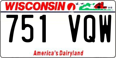 WI license plate 751VQW