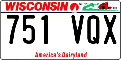 WI license plate 751VQX