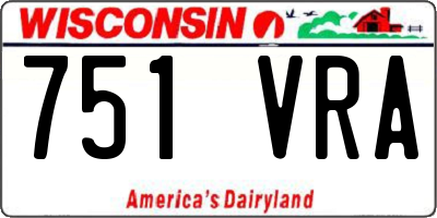 WI license plate 751VRA