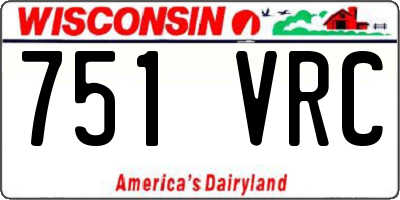 WI license plate 751VRC