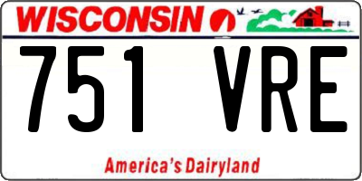 WI license plate 751VRE