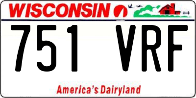 WI license plate 751VRF