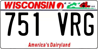 WI license plate 751VRG