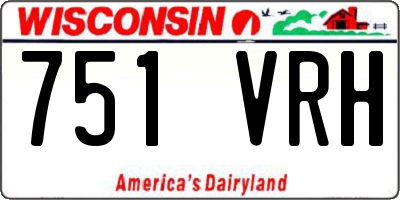 WI license plate 751VRH