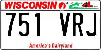 WI license plate 751VRJ