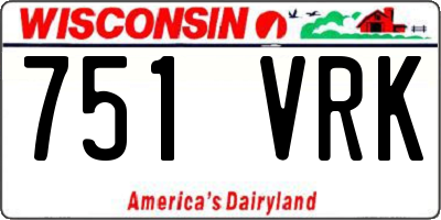 WI license plate 751VRK