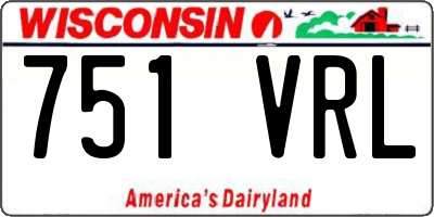 WI license plate 751VRL