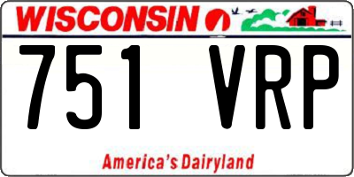 WI license plate 751VRP