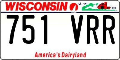 WI license plate 751VRR
