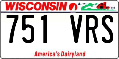 WI license plate 751VRS