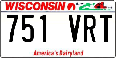 WI license plate 751VRT