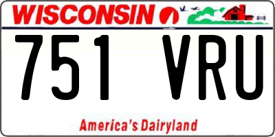 WI license plate 751VRU