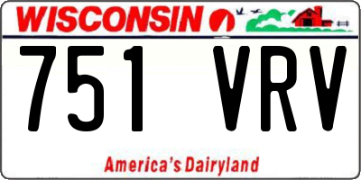 WI license plate 751VRV