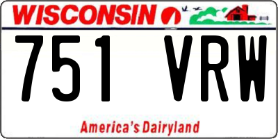 WI license plate 751VRW