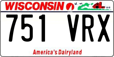 WI license plate 751VRX