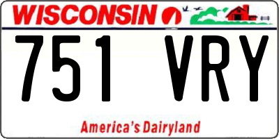 WI license plate 751VRY