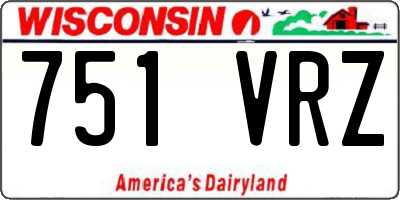 WI license plate 751VRZ