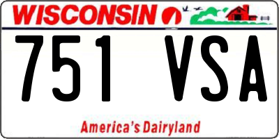 WI license plate 751VSA