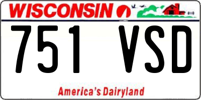 WI license plate 751VSD