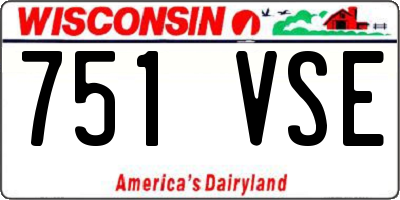 WI license plate 751VSE