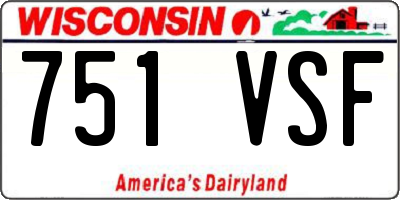 WI license plate 751VSF