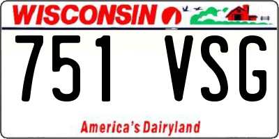 WI license plate 751VSG