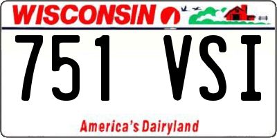 WI license plate 751VSI
