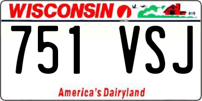 WI license plate 751VSJ