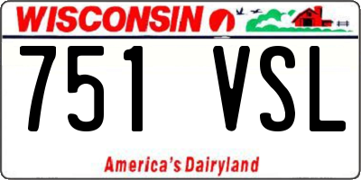WI license plate 751VSL