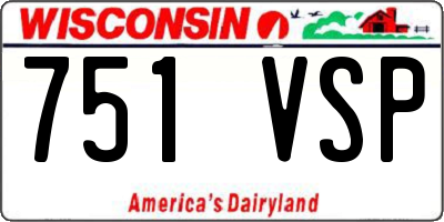 WI license plate 751VSP