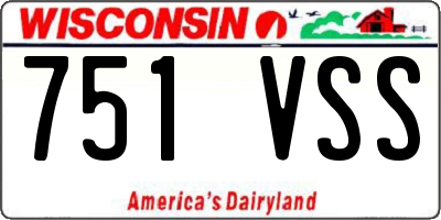 WI license plate 751VSS