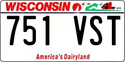 WI license plate 751VST