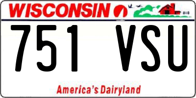WI license plate 751VSU