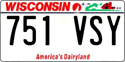 WI license plate 751VSY