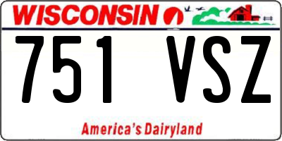 WI license plate 751VSZ