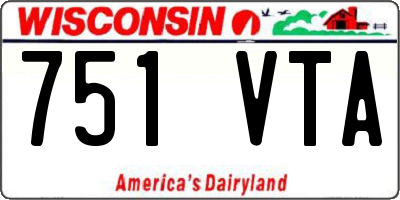 WI license plate 751VTA