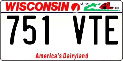 WI license plate 751VTE