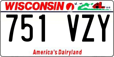 WI license plate 751VZY