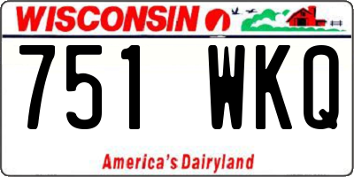 WI license plate 751WKQ