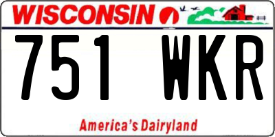 WI license plate 751WKR