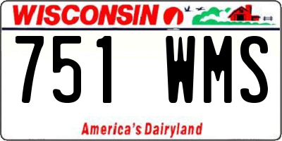 WI license plate 751WMS