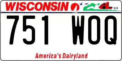 WI license plate 751WOQ
