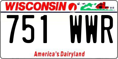 WI license plate 751WWR
