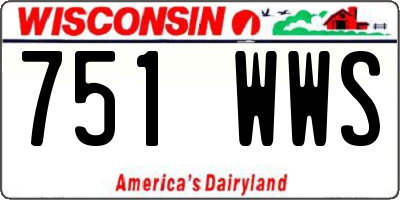 WI license plate 751WWS