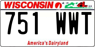 WI license plate 751WWT