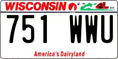 WI license plate 751WWU