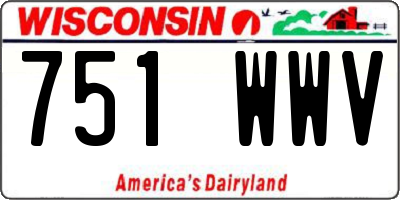 WI license plate 751WWV