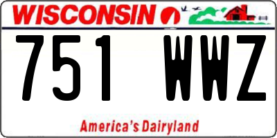WI license plate 751WWZ