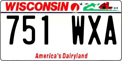 WI license plate 751WXA
