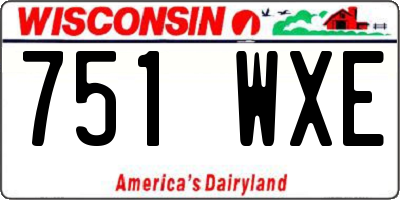 WI license plate 751WXE